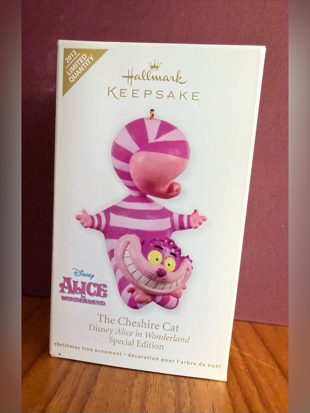 Hallmark Pink and Light Pink Cheshire Cat Which Way Ornament